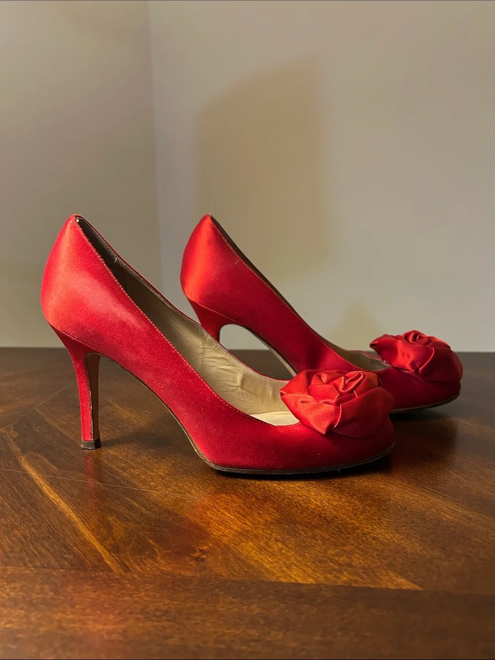 kate spade Silk Rose Knot Heels